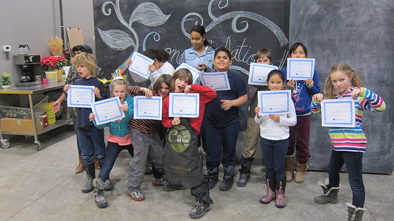 Graduating The Stop CFC's food literacy-building after school program. Credit: The Stop CFC.