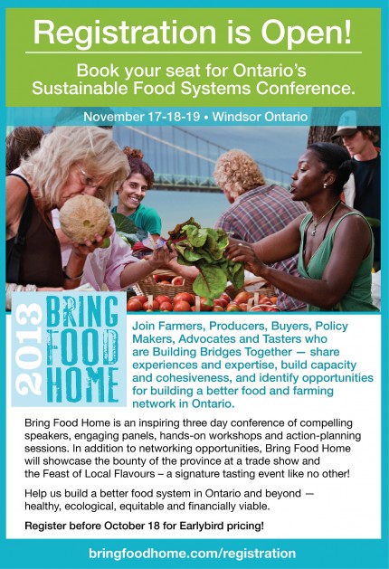 Bring Food Home: Conference Registration is now open! « Sustain Ontario