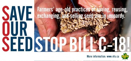 NFU save our seed stop bill c-18