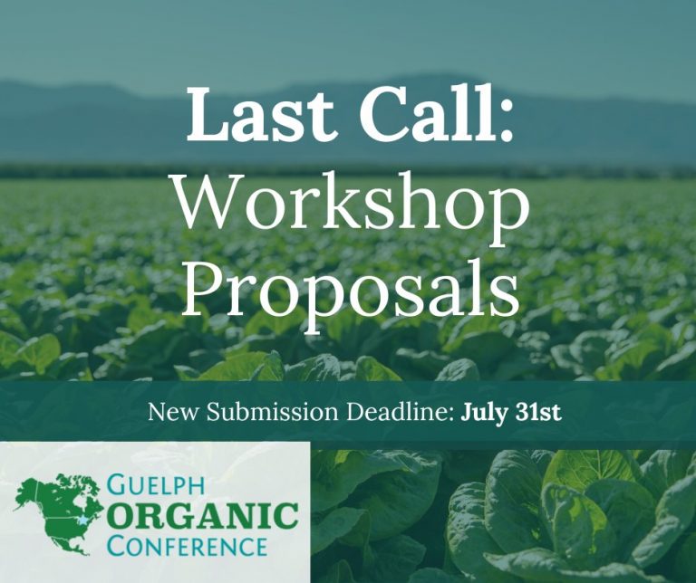 Guelph Organic Conference 2023 Call for Proposals Sustain